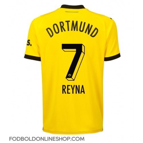 Borussia Dortmund Giovanni Reyna #7 Hjemmebanetrøje 2023-24 Kortærmet